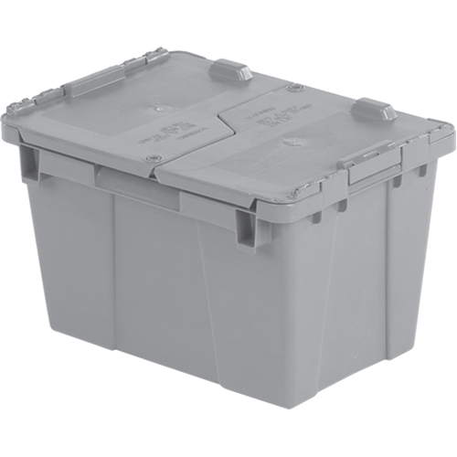 Contenants de distribution Flipak en plastique poly&eacute;thyl&egrave;ne (PE), 15,2" x 10,9" x 9,7", Gris Distribution Élite MP