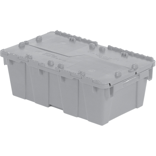 Contenants de distribution Flipak en plastique poly&eacute;thyl&egrave;ne (PE), 19,7" x 11,8" x 7,3", Gris Distribution Élite MP