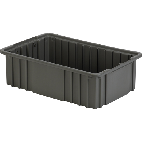 Contenant Divider Box, Poly&eacute;thyl&egrave;ne, 16,5" la x 10,9" p x 5" h, Gris Distribution Élite MP