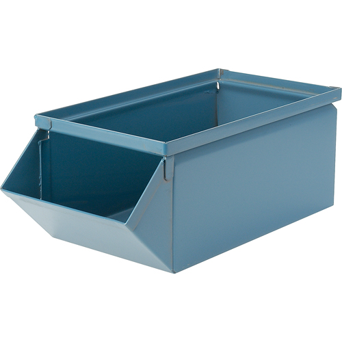 Steel Bin, 100 lbs. Cap., 4-1/2" W x 8" D x 4-1/2" H, Blue Distribution Élite MP