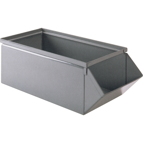 Bac en acier, Cap. 100 lb, 15" la x 24" p x 11" h, Bleu Distribution Élite MP