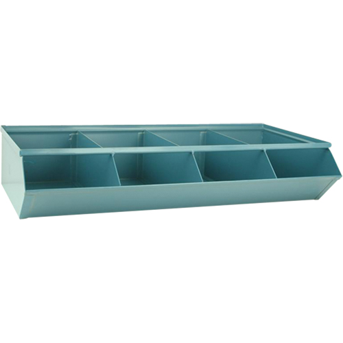 Bacs sectionnels superposables, Cap. 100 lb, 37" la x 18-3/4" p x 7-1/2" h, Bleu Distribution Élite MP