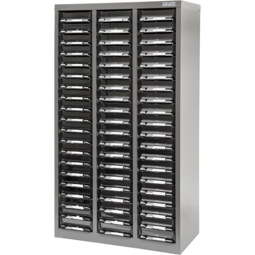 KPC-300 Parts Cabinet, Galvanized Steel, 60 Drawers, 21-3/10" x 10-2/5" x 36-9/10", Grey Distribution Élite MP