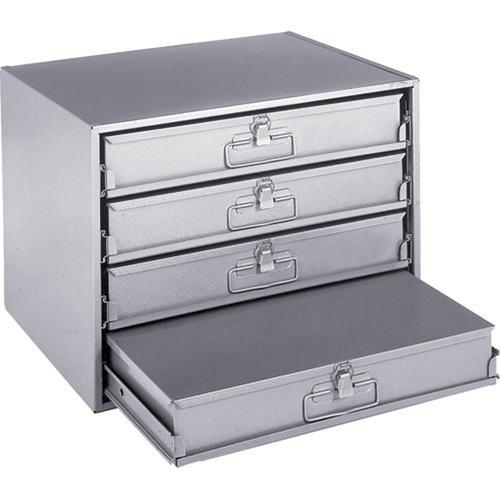 Casiers pour boîtes &agrave; compartiments, Acier, 4 compartiments, 20" la x 15-3/4" p, 15" h, Gris Distribution Élite MP