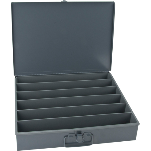 Boîtes en acier &agrave; compartiments &agrave; fond courb&eacute;, 18,34" la x 12,16" p x 3,16" h, 6 horizontaux compartiments Distribution Élite MP