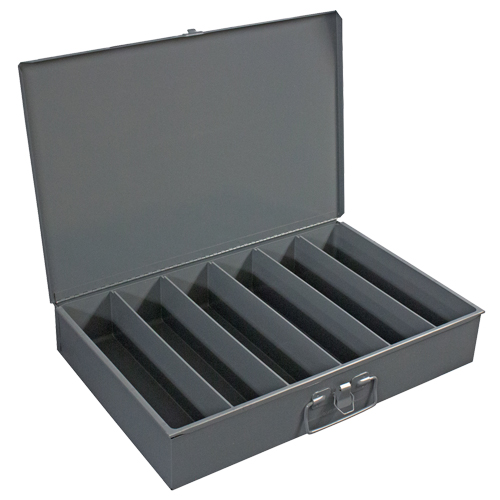 Compartment Steel Scoop Boxes , 18.34" W x 12.16" D x 3.16" H, 6 Vertical Compartments Distribution Élite MP