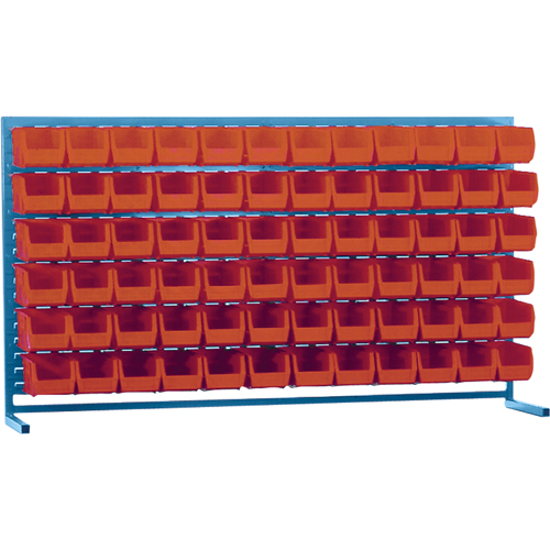 Rayonnage &agrave; persienne avec bacs, 72 bacs, 72" la x 15" p x 40" h Distribution Élite MP
