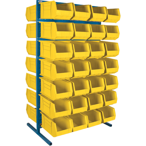 Support stationnaire deux c&ocirc;t&eacute;s pour bacs, 36" la x 24" p x 61" h, 56 bacs Distribution Élite MP
