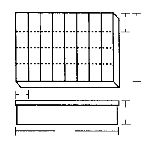Boîte &agrave; compartiments, Plastique, 32 compartiments, 18-1/2" la x 13" p, 3" h, Gris Distribution Élite MP