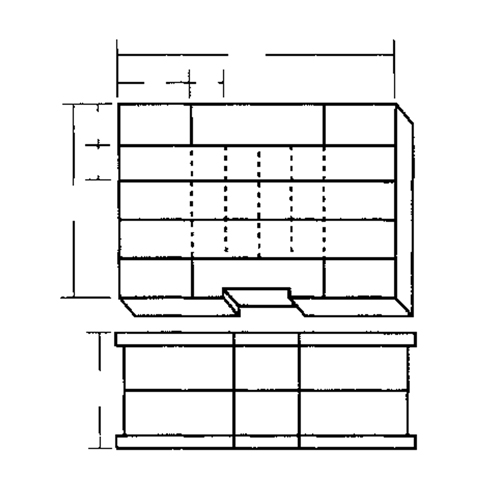 Compartment Case, Plastic, 48 Slots, 15-1/2" W x 11-3/4" D x 5" H, Grey Distribution Élite MP