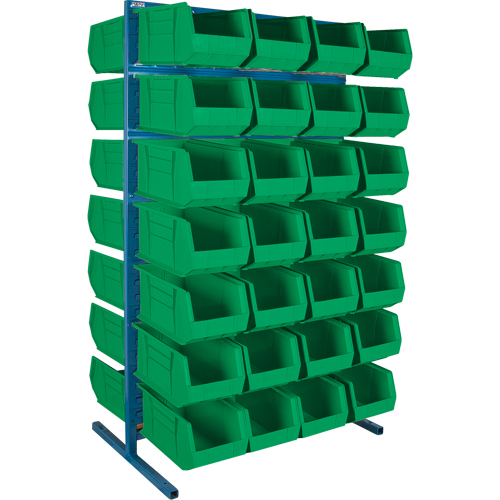 Double-Sided Stationary Bin Rack, 61" W x 56" D x 24" H, 56 Bins Distribution Élite MP