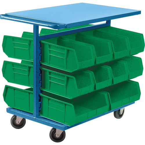 Bin Cart with Bins, Double-sided, 20 bins, 24" W x 38-1/2" D x 36-1/2" H Distribution Élite MP