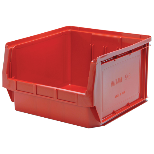 Contenants g&eacute;ants empilables, 18,375" la x 19,75" p x 11,875" h, Rouge Distribution Élite MP