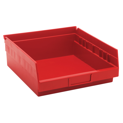 Bacs de rangement pour tablettes, 11-1/8" la x 4" H x 11-5/8" p, Rouge, Capacit&eacute; 30 lb Distribution Élite MP