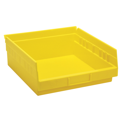 Shelf Bins, 11-1/8" W x 4" H x 11-5/8" D, Yellow, 30 lbs. Capacity Distribution Élite MP