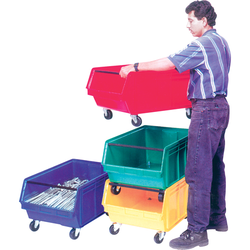 Mobile Giant Stacking Bin, 11-7/8" H x 18-3/8" W x 29" D, 150 lbs. Capacity, Yellow Distribution Élite MP