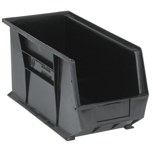 Bacs ultra empilable & suspendable, 8-1/4" la, 9" h x 18" p, Noir Distribution Élite MP
