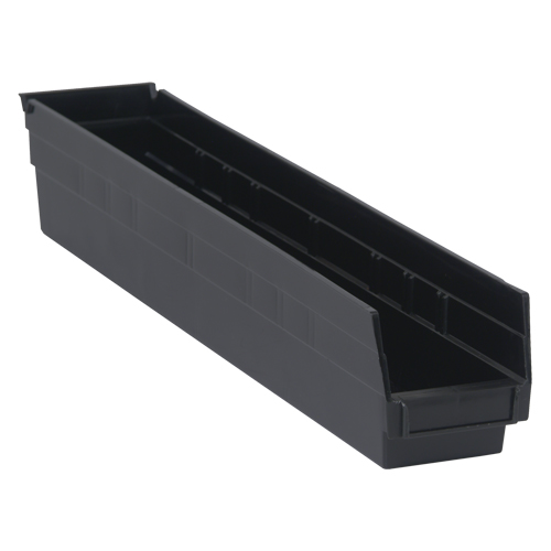 Bac pour &eacute;tag&egrave;re &eacute;conomique, 4-1/8" la, 4" h x 23-5/8" p, Noir Distribution Élite MP