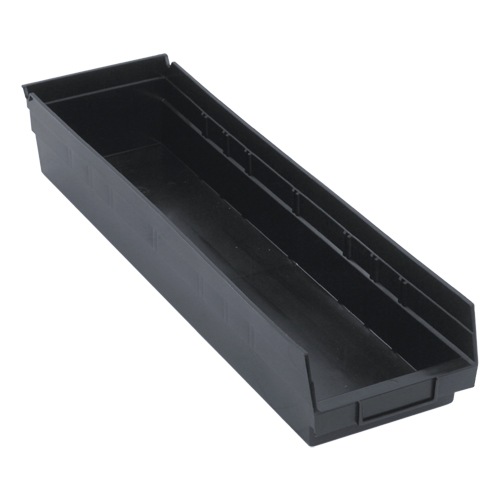 Bac pour &eacute;tag&egrave;re &eacute;conomique, 6-5/8" la, 4" h x 23-5/8" p, Noir Distribution Élite MP