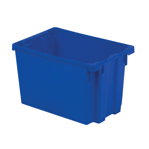 Polylewton Stack-N-Nest&reg; Containers, 12.1" x 19.4" x 12.9", Blue Distribution Élite MP