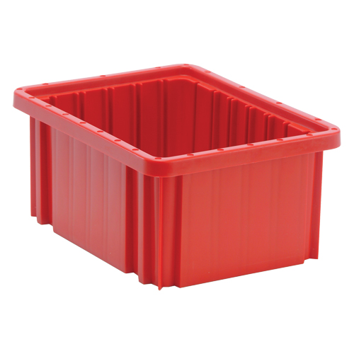 Contenants Divider Box, Plastique, 10,9" la x 8,3" p x 5" h, Rouge Distribution Élite MP