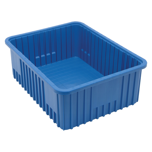 Contenants Divider Box, Plastique, 22,5" la x 17,5" p x 8" h, Bleu Distribution Élite MP