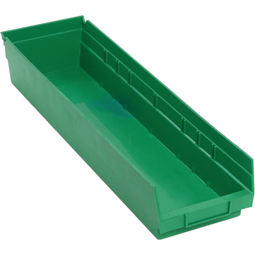 Shelf Bins, 6-5/8" W x 4" H x 23-5/8" D, Green, 50 lbs. Capacity Distribution Élite MP