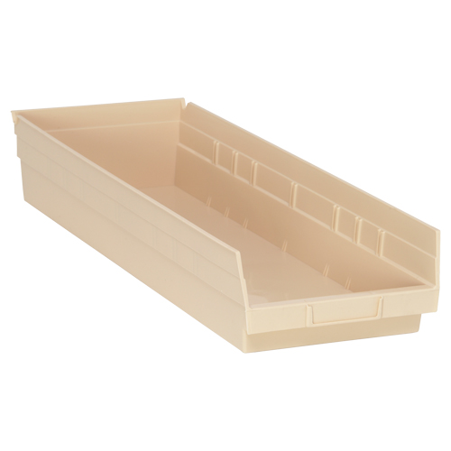Bac pour &eacute;tag&egrave;re &eacute;conomique, 8-3/8" la x 4" H x 23-5/8" p, Ivoire, Capacit&eacute; 60 lb Distribution Élite MP
