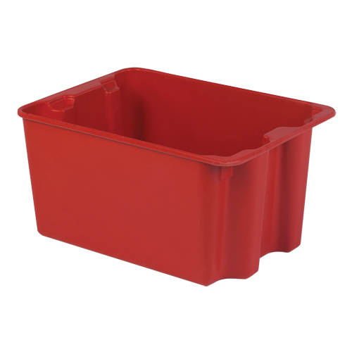 Stack-N-Nest&reg; Plexton Containers, 19.9" W x 27.5" D x 14" H, Red Distribution Élite MP