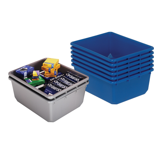 Cross Stack Bins, 11" W x 17.25" D x 12" H, Blue Distribution Élite MP