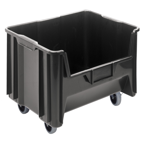 Mobile Giant Stack Container, 12-7/16" H x 19-7/8" W x 15-1/4" D, 250 lbs. Capacity, Black Distribution Élite MP