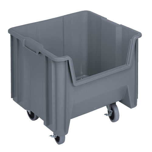 Mobile Giant Stack Container, 12-1/2" H x 16-1/2" W x 17-1/2" D, 250 lbs. Capacity, Grey Distribution Élite MP