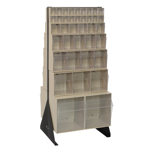 Support pour bacs basculants, 23-5/8" la x 16" p x 52" h, 76 tiroirs Distribution Élite MP