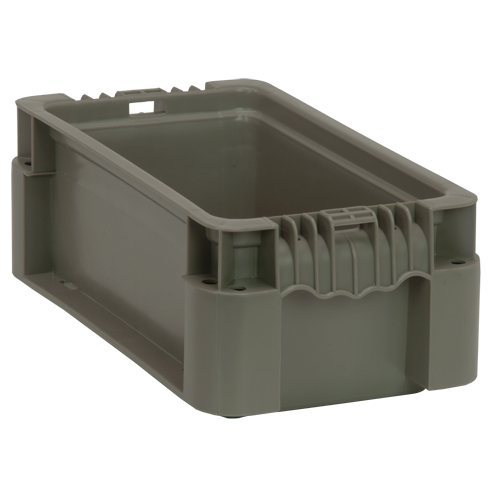 Collapsible Stacking Container, 7" W x 12" D x 5" H, Grey Distribution Élite MP