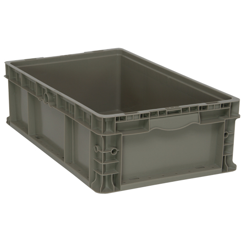 Collapsible Stacking Container, 15" W x 24" D x 7.5" H, Grey Distribution Élite MP