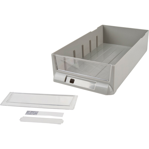 Tiroir de rechange pour armoires de pi&egrave;ces KPC-100, Plastique, 6-3/8" la x 11-3/10" p, 2-11/16" h, Gris Distribution Élite MP