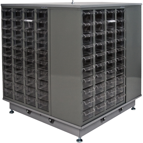 Casiers pour pi&egrave;ces KPC-600, Acier galvanis&eacute;, 40 tiroirs, 18-3/10" x 8-7/10" x 25-3/10", Gris Distribution Élite MP
