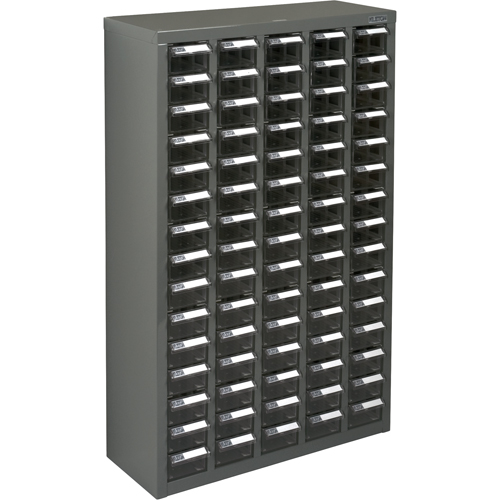 Casiers pour pi&egrave;ces KPC-600, Acier galvanis&eacute;, 75 tiroirs, 23-1/10" x 8-7/10" x 36-9/10", Gris Distribution Élite MP
