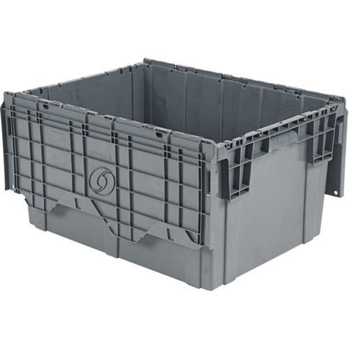 Contenants de distribution Flipak en plastique poly&eacute;thyl&egrave;ne (PE), 39" x 14" x 13", Gris Distribution Élite MP