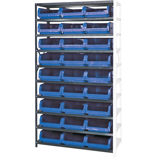 Shelving Unit with Stacking Bins, Steel, Magnum Bin, 650 lbs. Capacity, 42" W x 76" H Distribution Élite MP