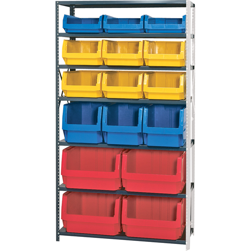 &eacute;l&eacute;ment de rayonnage avec bacs empilables, Acier, Bac Magnum, Capacit&eacute; 650 lb, 42" la x 76" h Distribution Élite MP