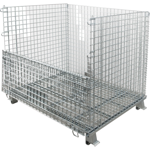 Conteneur repliable en m&eacute;tal grillag&eacute;, 48" la x 40" p x 36" h, Capacit&eacute; de 4000 lb Distribution Élite MP