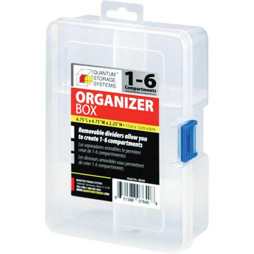Boîte &agrave; compartiments en plastique, 4,75" la x 6,75" p x 2,25" h, 6 compartiments Distribution Élite MP