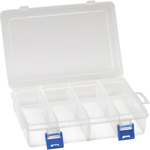 Boîte &agrave; compartiments en plastique, 5,5" la x 7,75" p x 1,75" h, 8 compartiments Distribution Élite MP
