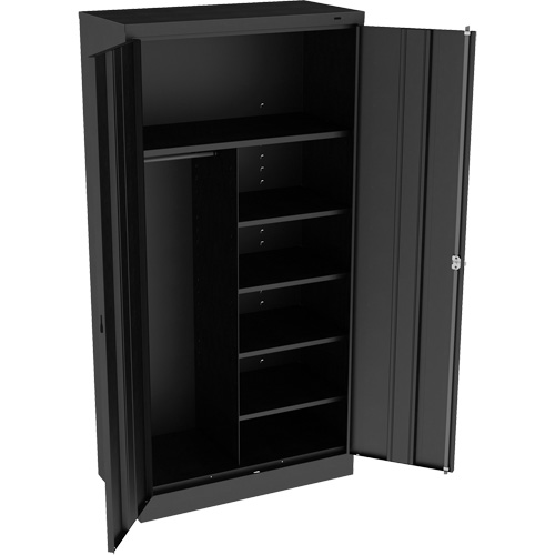 Armoire &agrave; combinaison, 36" la x 18" p x 72" h, Noir Distribution Élite MP