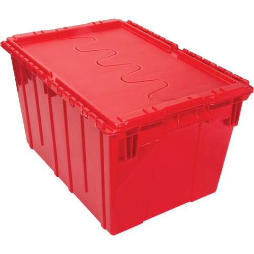 Flip Top Plastic Distribution Container, 21.65" x 15.5" x 12.5", Red Distribution Élite MP