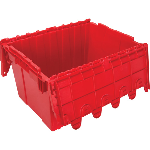 Flip Top Plastic Distribution Container, 21.65" x 15.5" x 12.5", Red Distribution Élite MP