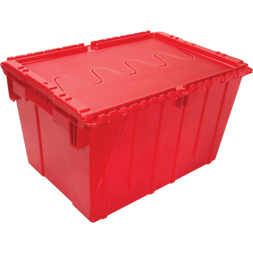 Flip Top Plastic Distribution Container, 21.65" x 15.5" x 12.5", Red Distribution Élite MP