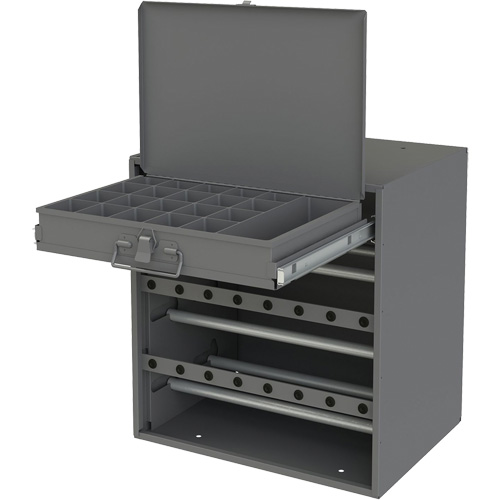 Armoire d'entreposage pour fil et borne, Acier, 1 tiroirs, 15-9/16" x 11-7/8" x 16-3/8", Gris Distribution Élite MP