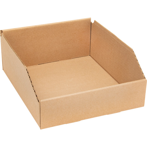 Boîtes profondes en carton ondul&eacute;, 11-3/4" la x 11-1/4" p x 4-1/2" h, Beige Distribution Élite MP